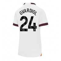 Camiseta Manchester City Josko Gvardiol #24 Segunda Equipación Replica 2023-24 para mujer mangas cortas